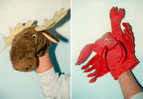 1985. Mixed-media. Hand puppet size.