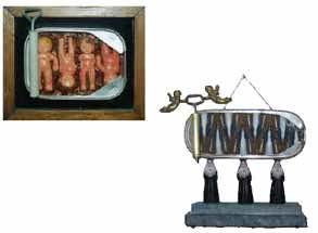 1979/2003. Mixed-media. Sardine can size.<br/>Babies in Blackberry Sauce<br/>Can o'Marys Holy Relic<br/>SOLD